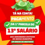 Prefeitura de Santa Teresinha antecipa pagamento da primeira parcela do 13º salário dos servidores efetivos