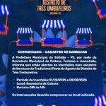 Inscrições para cadastro de barracas da Festa de Agosto de Três Umbuzeiros estão abertas