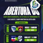 Prefeitura de Parnamirim confirma o Matias na abertura do Campeonato Municipal de Futebol 2025 e desmente fake news