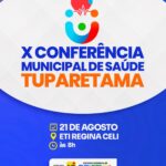 Tuparetama realizará a X Conferência Municipal de Saúde no dia 21 de agosto