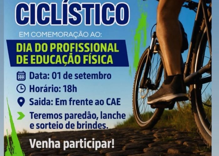 Ingazeira realiza 1º Passeio Ciclístico em comemoração ao Dia do Profissional de Educação Física