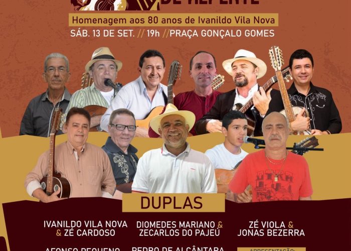 Tabira celebra a força da cantoria de viola no 2º Festival Sebastião Dias de Repente