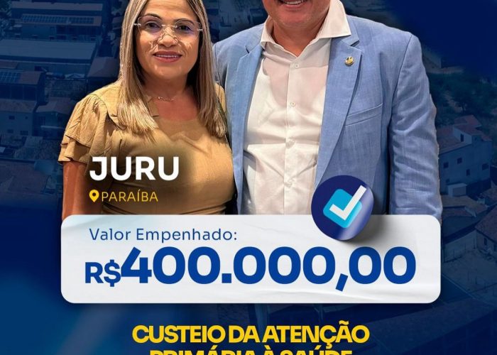 Juru recebe R$ 400 mil para fortalecimento da Atenção Primária à Saúde