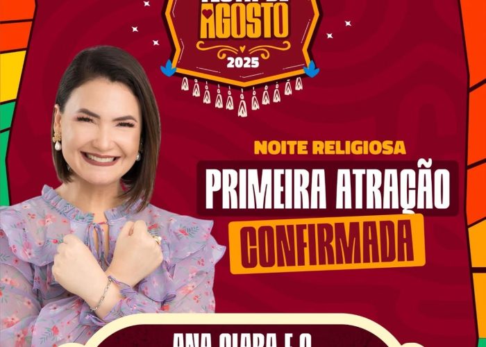 Governo Municipal de Tabira anuncia noite de fé na Festa de Agosto com primeira atração confirmada
