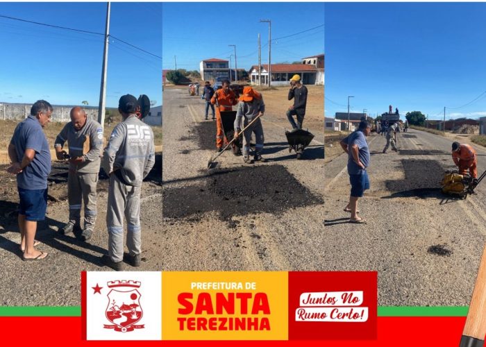 Governo do Estado inicia operação tapa-buracos na PE-285 após solicitação do prefeito Delson Lustosa