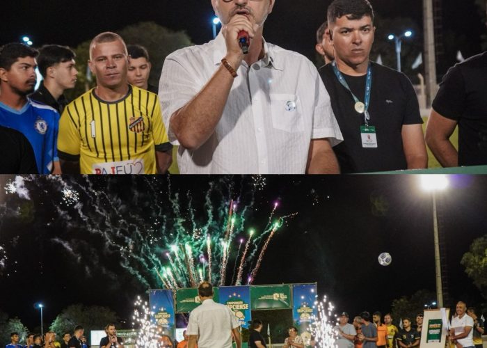 Prefeito Fredson Brito abre oficialmente o Campeonato Egipciense de Futebol 2025 em noite histórica