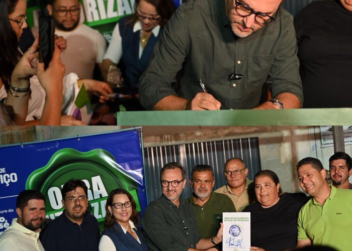 Prefeito Fredson Brito assina ordem de serviço para calçamento que liga o Bairro Ipiranga ao Loteamento Cassiano