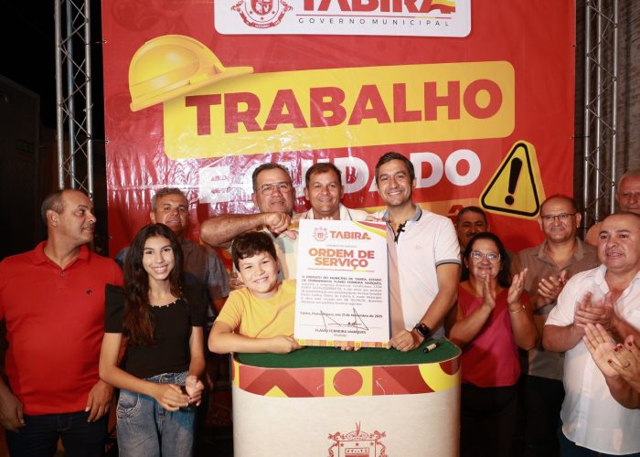 Prefeitura de Tabira autoriza pavimentação da Rua Senador Paulo Guerra em noite de celebração