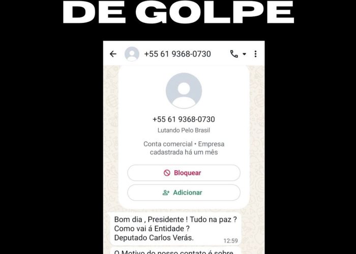 Golpistas usam nome do deputado Carlos Veras para aplicar golpes pelo WhatsApp