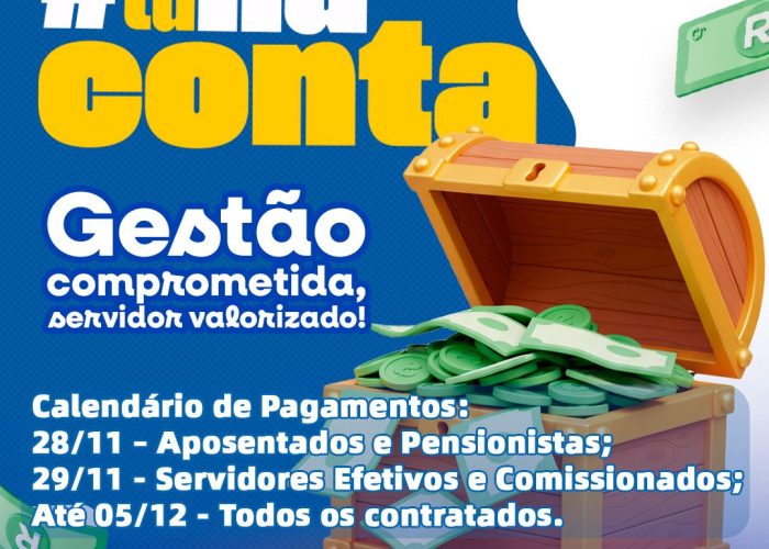 Solidão realiza pagamento de novembro para todas as categorias Compromisso e pontualidade reforçam valorização do funcionalismo municipal