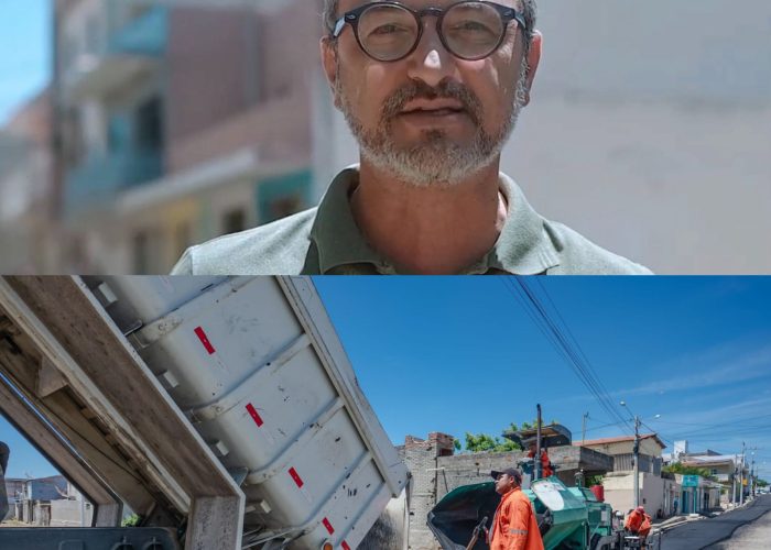 Prefeito Fredson celebra chegada do asfalto ao bairro Ipiranga pela primeira vez