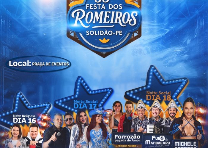 55ª Festa dos Romeiros de Solidão promete três dias de fé, cultura e grandes shows